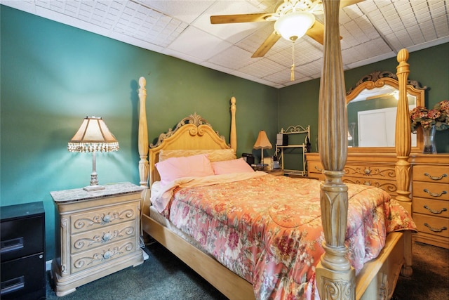 139-15 83rd Ave Unit 409, Briarwood, NY 11435 - carpeted bedroom with ceiling fan