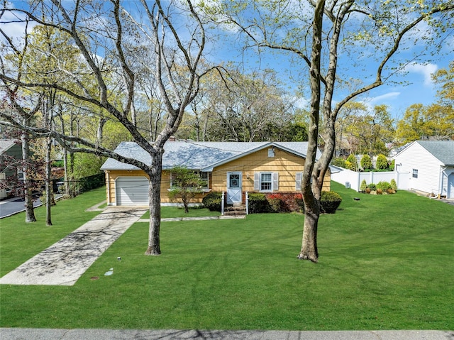 12 Harvard Dr, Hampton Bays, NY 11946 - single story home featuring concrete driveway and a garage