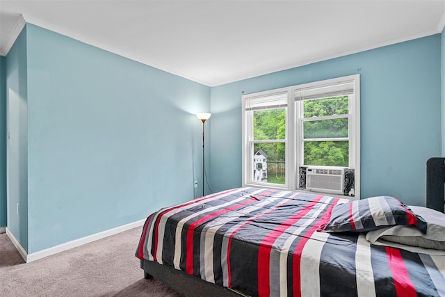 8 Red Oak Ct, Middletown, NY 10941 - carpeted bedroom featuring ornamental molding, baseboards, and cooling unit