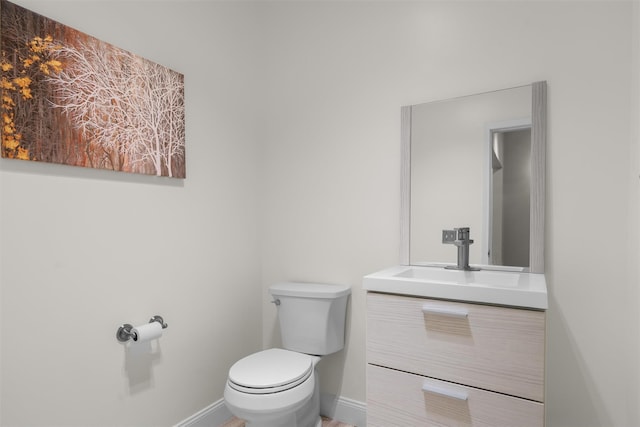 9 Hill Rd, Washingtonville, NY 10992 - half bath featuring vanity, toilet, and baseboards