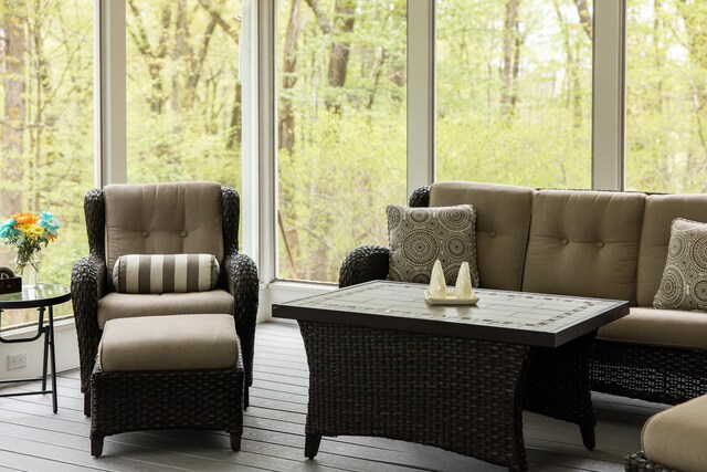 view of sunroom / solarium
