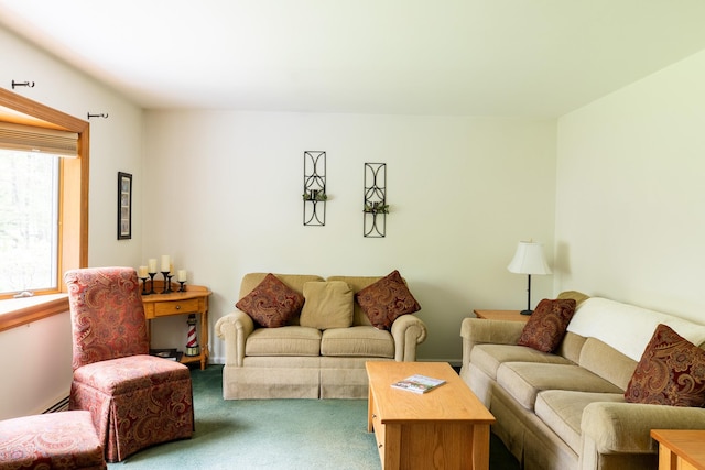 view of carpeted living room