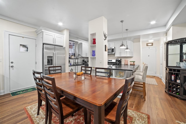 90 Bryant Ave Unit Ftd, White Plains, NY 10605 - dining area featuring hardwood / wood-style flooring and recessed lighting
