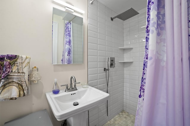90 Bryant Ave Unit Ftd, White Plains, NY 10605 - full bathroom featuring a sink, tiled shower, and toilet
