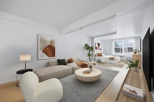 142-05 Roosevelt Ave Unit 331, Flushing, NY 11354 - living room with wood finished floors and baseboards