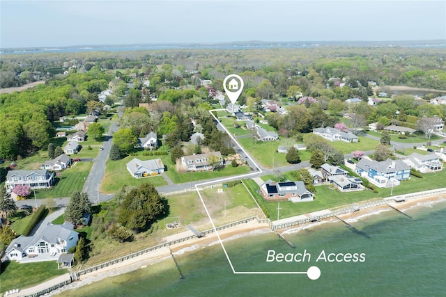 1145 Bay Haven Ln, Southold, NY 11971 - aerial view of property and surrounding area featuring a nearby body of water and nearby suburban area