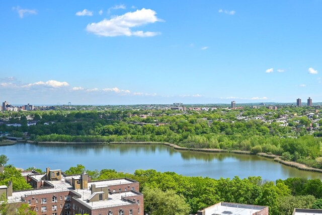 aerial view of a large body of water