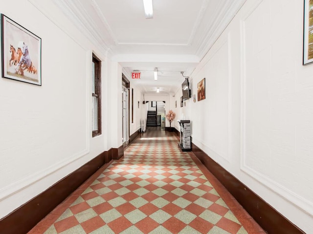 hallway with baseboards