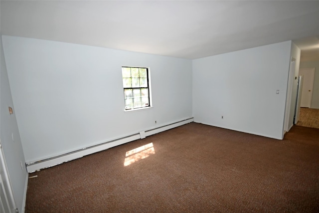 51 Manor Rd, Valley Stream, NY 11580 - carpeted spare room featuring a baseboard radiator
