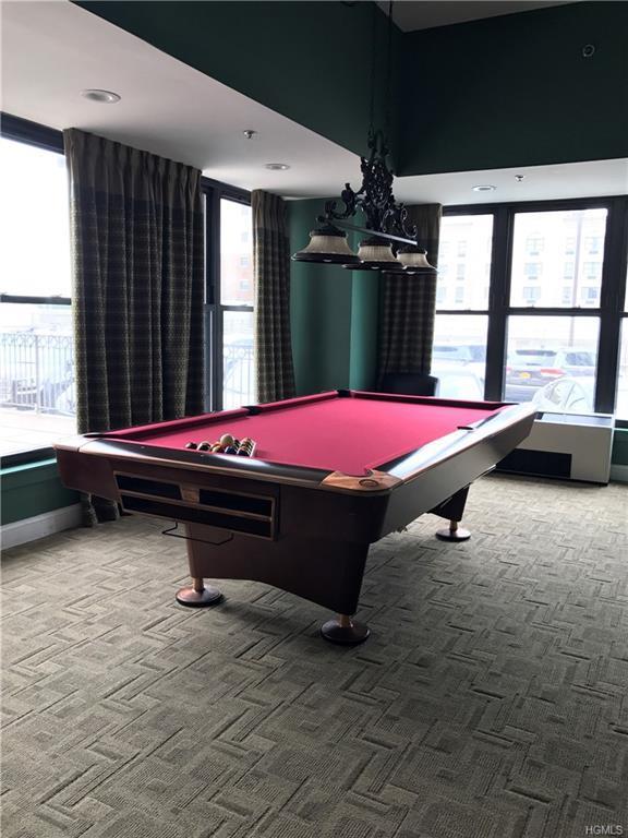 100 New Roc City Pl Unit 408, New Rochelle, NY 10801 - rec room featuring carpet and billiards