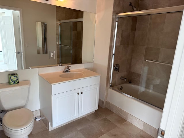 100 New Roc City Pl Unit 408, New Rochelle, NY 10801 - bathroom with toilet, shower / bath combination with glass door, and vanity