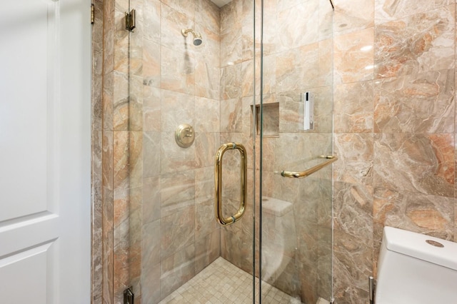 16 Cayuga Rd, Scarsdale, NY 10583 - bathroom featuring a stall shower and toilet