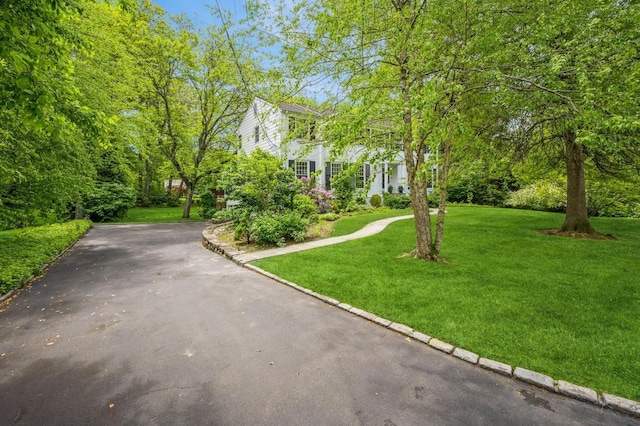 16 Cayuga Rd, Scarsdale, NY 10583 - colonial house featuring asphalt driveway and a front yard
