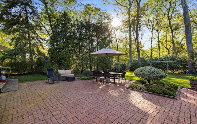 90 Gannet Dr, Commack, NY 11725 - view of patio featuring outdoor lounge area