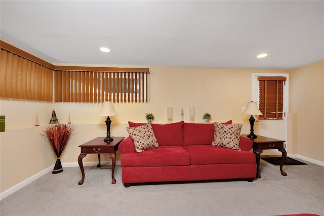 2228 Stacey Ct, North Bellmore, NY 11710 - carpeted living room with baseboards and recessed lighting