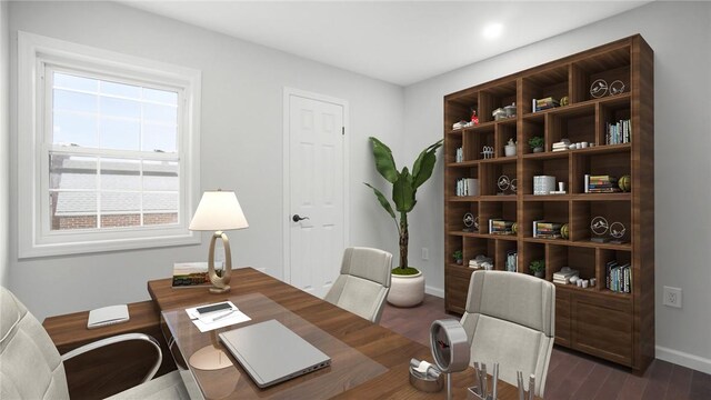 2155 Walton Ave, Bronx, NY 10453 - office space with baseboards and dark wood-style flooring