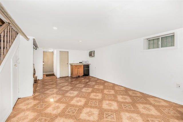 2733 Tenbroeck Ave, Bronx, NY 10469 - unfurnished living room with stairway and recessed lighting