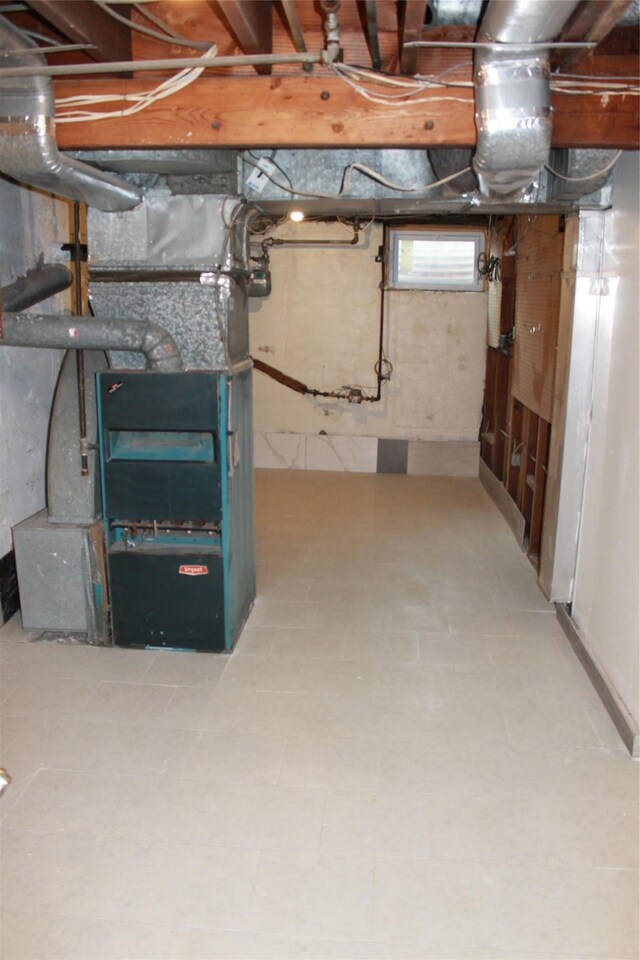 1535 Mattison St, Baldwin, NY 11510 - below grade area with heating unit