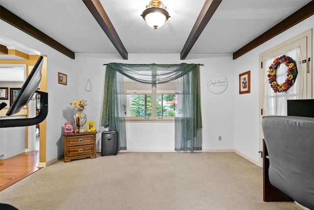 20 Idlewild Park Dr, Cornwall On Hudson, NY 12520 - carpeted office featuring beam ceiling and baseboards