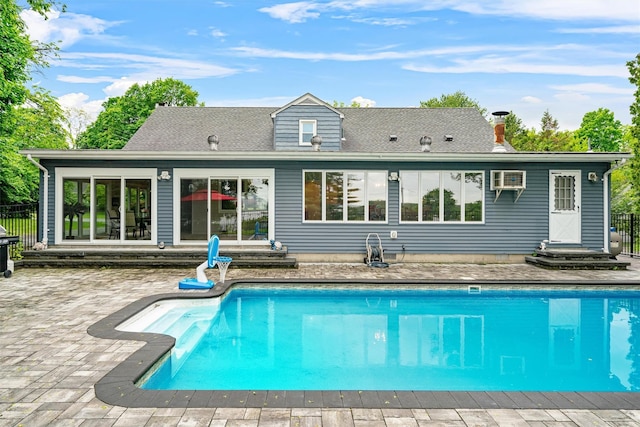 20 Idlewild Park Dr, Cornwall On Hudson, NY 12520 - rear view of house with an outdoor pool, a patio, and entry steps