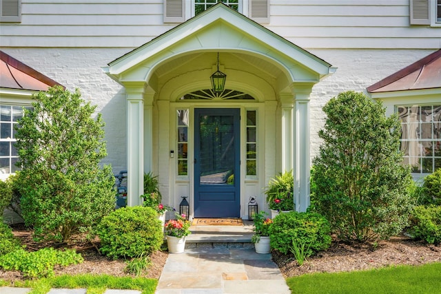 view of doorway to property