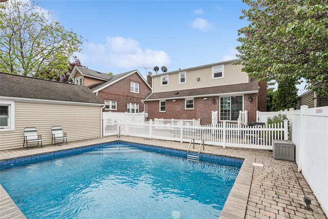 502S11th St., New Hyde Park, NY 11040 - view of pool with a fenced backyard