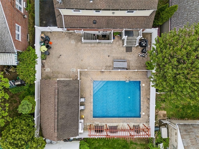 502S11th St., New Hyde Park, NY 11040 - drone / aerial view of a pool area