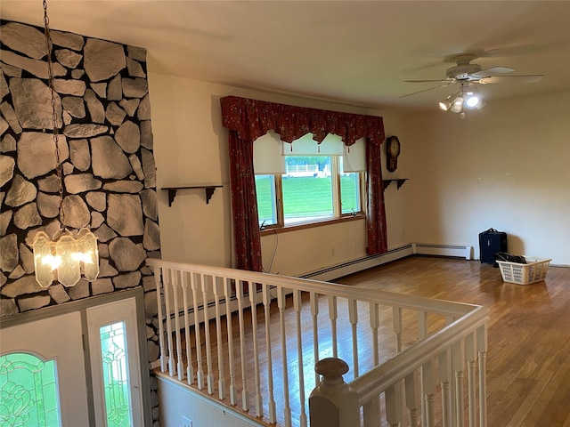 18 Prides Xing, Washingtonville, NY 10992 - interior space with wood finished floors, ceiling fan, and baseboard heating