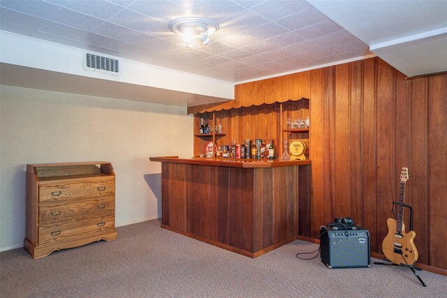 25 Ganung Dr, Ossining, NY 10562 - indoor dry bar with carpet and wooden walls