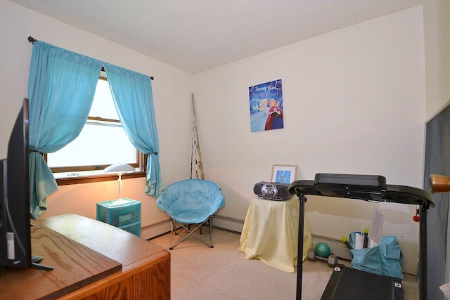 21 Northern Blvd, Shirley, NY 11967 - carpeted office featuring a baseboard heating unit