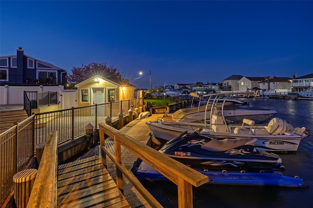 dock area featuring fence