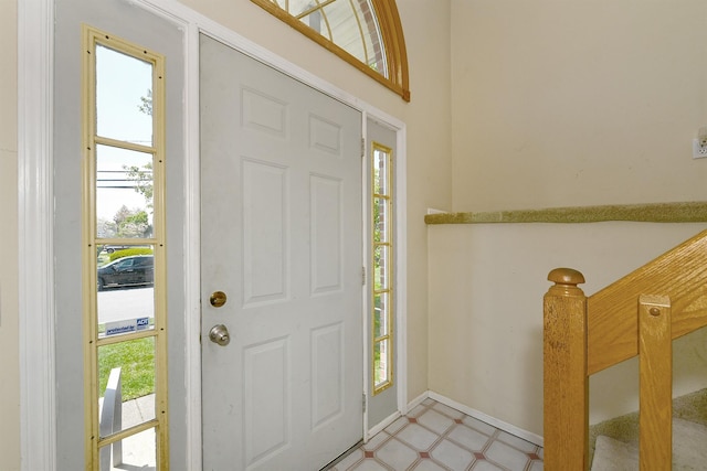 64 S Nassau St, Bethpage, NY 11714 - foyer with healthy amount of natural light, light flooring, and baseboards