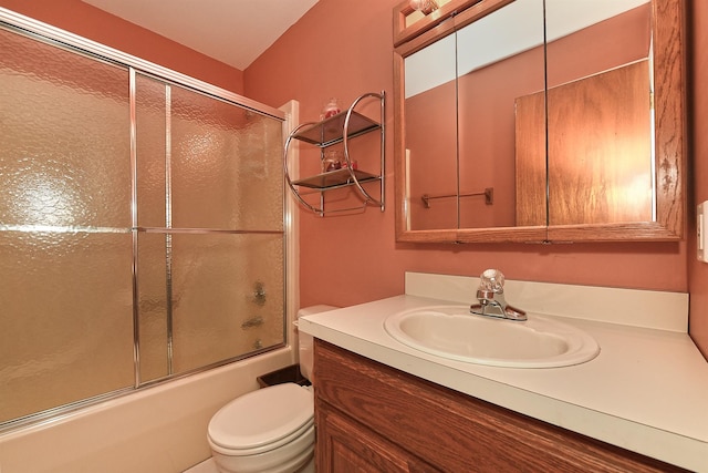 64 S Nassau St, Bethpage, NY 11714 - full bath with toilet, vanity, and bath / shower combo with glass door