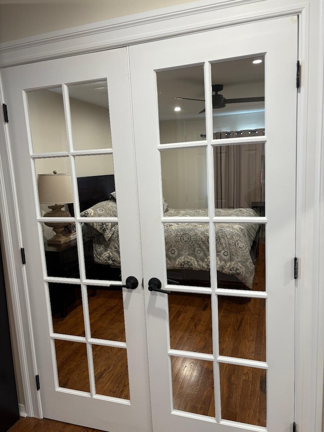 detailed view of french doors