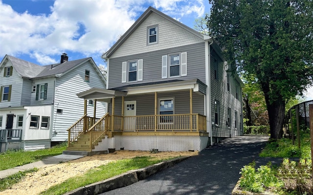 74 Gladstone Ave, Walden, NY 12586 - view of front facade featuring a porch