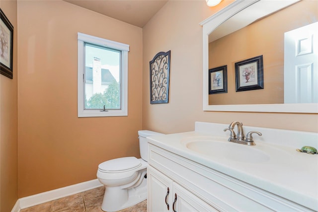 415 Spotswood Englishtown Rd, Nj, NJ 08831 - bathroom featuring toilet, baseboards, vanity, and tile patterned floors