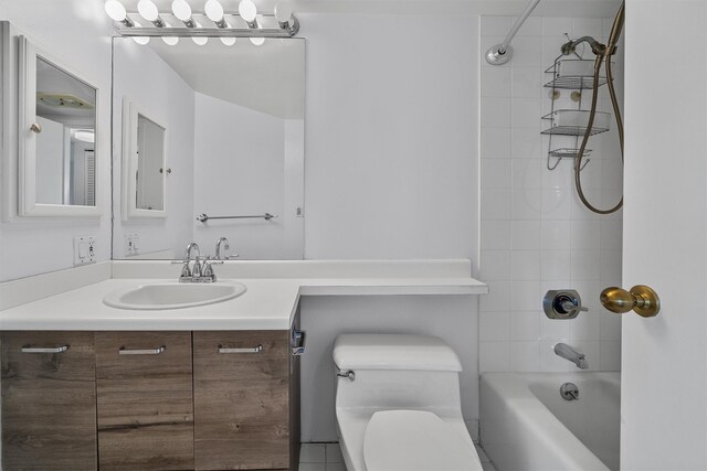 10 Stewart Pl Unit 4De, White Plains, NY 10603 - bathroom featuring toilet, vanity, and shower / tub combination