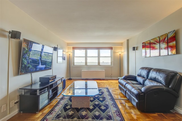 102-10 66th Rd Unit 26H, Forest Hills, NY 11375 - living room with radiator heating unit