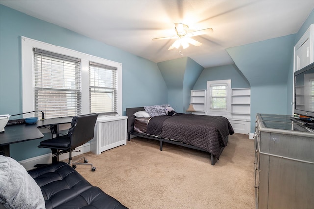1875 Harte St, Baldwin, NY 11510 - bedroom featuring light carpet, an office area, and ceiling fan