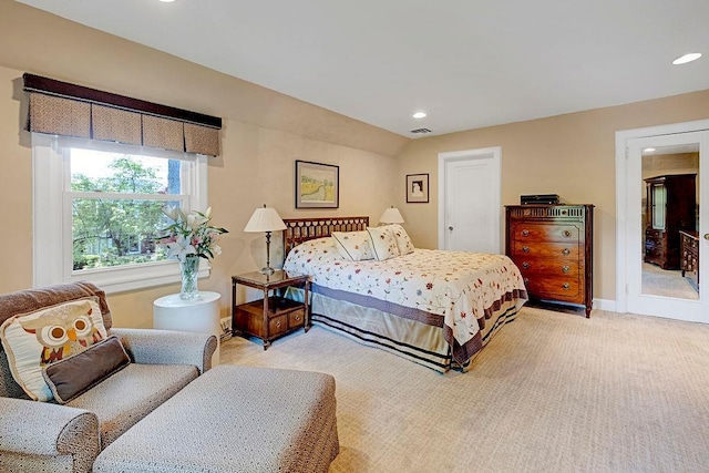 21 Hereford Rd, Great Neck, NY 11020 - bedroom featuring recessed lighting, baseboards, and light colored carpet