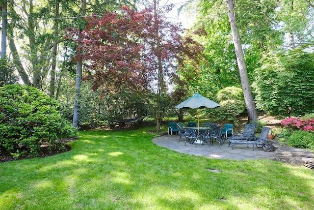 21 Hereford Rd, Great Neck, NY 11020 - view of grassy yard featuring a patio