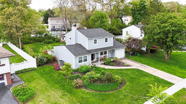 aerial view of residential area