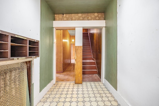 1410 Lincoln Pl, Brooklyn, NY 11213 - staircase featuring baseboards