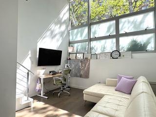 office with wood finished floors