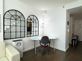 office area featuring wood finished floors and baseboards