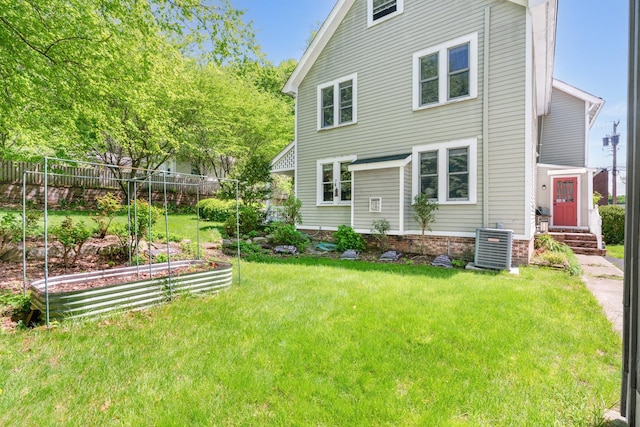 4 Oak St, Cold Spring, NY 10516 - back of house with a garden and central AC
