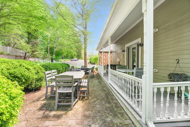 4 Oak St, Cold Spring, NY 10516 - view of patio with outdoor dining space and fence
