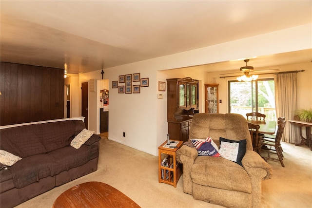 3042 Gomer St, Yorktown Heights, NY 10598 - carpeted living area with ceiling fan