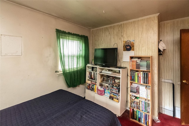 3042 Gomer St, Yorktown Heights, NY 10598 - bedroom with wood walls