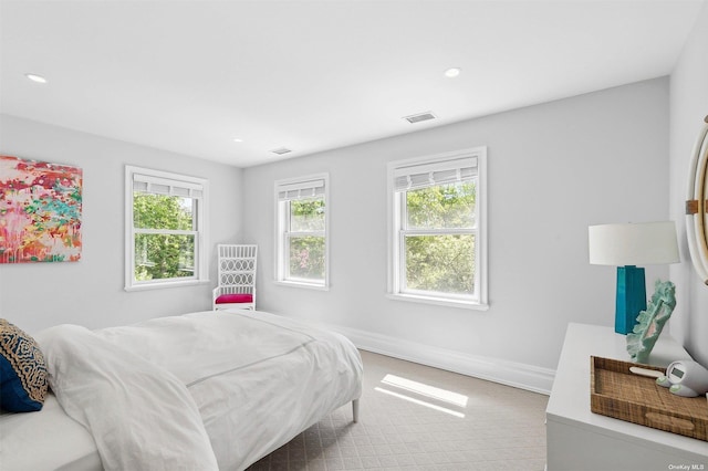 394 Mill Rd, Westhampton, NY 11977 - bedroom featuring baseboards, carpet, and recessed lighting